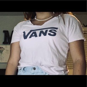pink v-neck vans short sleeve!!